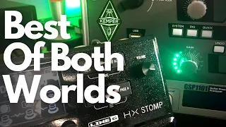 Kemper & Line 6 Helix together in one rig! - Demo & connection guide for the HX somp