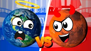 Angel Baby Planet VS Demon Baby Planet 😈😇 | Good Planets Vs Bad Planets | Story for Kids