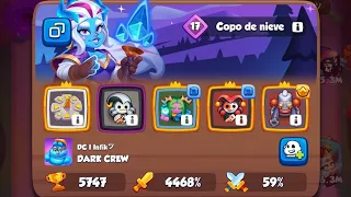 Rush Royale Torneo de clanes Bailarinas vs Robot Reloj MAX TALENT 4500%