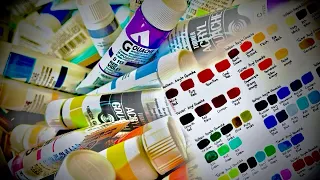 Acrylic Gouache Swatches | Holbein Acryla + Turner Acryl