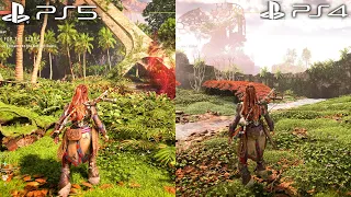 HORIZON FORBIDDEN WEST PS4 vs PS5 Gameplay & Graphics Comparison (4K 60FPS)