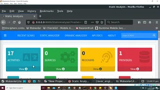 Executing & Vulnerability Analysis using MobSF An automated framework for mobile     2021 #10