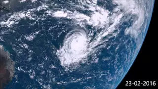 Cyclone Winston, View From Himawari-8 Satellite [6 Day HD Timelapse]