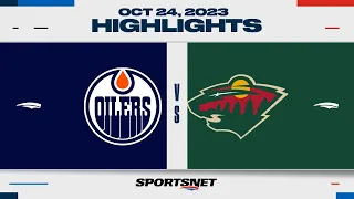 NHL Highlights | Oilers vs. Wild - October 24, 2023