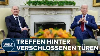 BLITZBESUCH IM WEIßEN HAUS: Schmeicheleien von Biden - "Will Ihnen für ihre starke Führung danken"