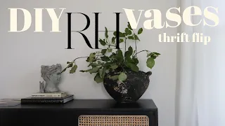 DIY Restoration Hardware Vases + Planters | Aged Vessel Dupes Thrift Flip