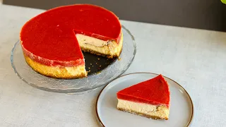 Most delicious Cheesecake ever | Latvian style Strawberry Cheesecake | Easy and delicious cake