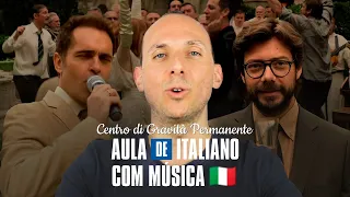 Aula de italiano com a música Centro di Gravità Permanente I La Casa de Papel [Audio + Pdf]