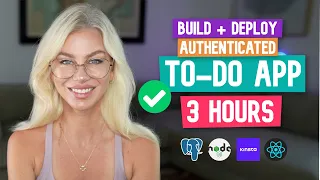 🛑 3hrs to Build and DEPLOY an Authenticated TO DO APP! PostGres + React + Node.js + Kinsta