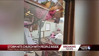 Dozens inside Washington County church when tornado hit