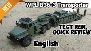 WPL B36-3 Transporter Look Around,Test Run and Quick Review - English