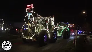 de volledige kerstparade van  Desteldonk ( deelgemeente van Gent op 26 December 2022