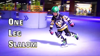 Novice Hockey Powerskating Drills - One Leg Slalom [Edgework]