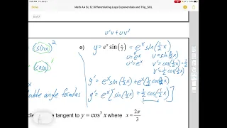 Math AA SL: Derivatives of Trig Functions