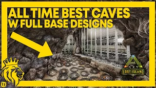 TOP 3 All Time BEST CAVES W/ FULL Base Designs on Lost Island | ARK: Survival Evolved