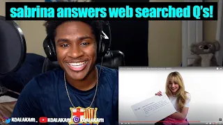 Sabrina Carpenter Answers the Web's Most Searched Questions | reaction