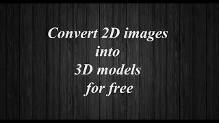 Convert 2D images to 3D Objects for free | Monster mash | convert 2D shape into 3D Object |