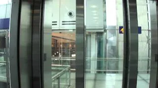 **EPIC** HUGE KONE Basement Traction Elevators with 3 speed door at Trudeau Airport in Montreal