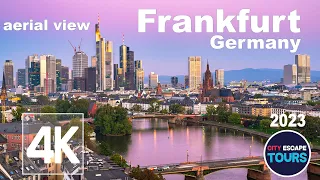 Frankfurt 2023, Germany 🇩🇪 aerial view - Drone tour 4k