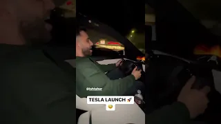 TESLA PLAID LAUNCH GONE WRONG!!😳 #shorts