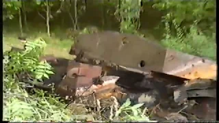 Wydobycie działa szturmowego STUG IV w 1999 roku