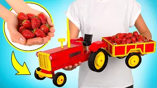 Jak zrobić tekturowy traktor z przyczepą