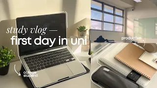 first day of university 📚 waking up early, studying, and being productive | uni diaries