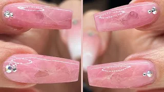 REALISTIC Rose Quartz Nail Tutorial