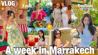 MARRAKECH TRIP☀️| سافرت لمراكش 💕rooftops🌴, food🥘, dinners …