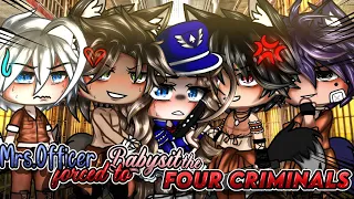 👮🏻‍♀️Mrs.Officer forced to Babysit the FOUR CRIMINALS! 🔪 // GCMM Gacha Club Mini Movie