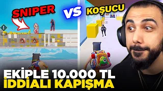 EKİPLE EĞLENCELİ SNIPER VS KOŞUCU MODU!! 😂 10.000 TL CEZALI BÜYÜK KAPIŞMA | PUBG MOBILE