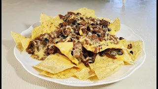 Закуска НАЧОС с Фаршем и Сырным соусом! По рецепту TACO BELL