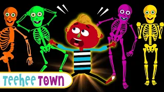 Spooky Songs For Kids | The Little Skeletons | Halloween Songs For Kids By Teehee Town