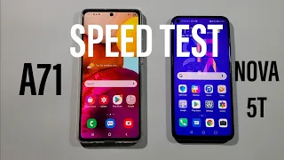 Samsung A71 vs Huawei Nova 5T Comparison Speed Test