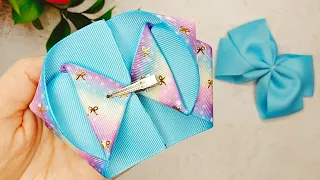 Amazing Ribbon Bow Step by Step - Ribbon Tricks & Hand Embroidery #3