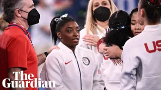 'We're all human': US athletes show support for Simone Biles