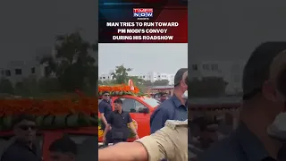 PM Modi's Security Breach: Man Tries To Run Towards Convoy During Roadshow In Karnataka's Davanagere