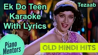 Ek Do Teen | Alka Yagnik ( Hindi ) | Karaoke With Lyrics