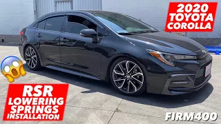 2020 TOYOTA COROLLA RSR LOWERING SPRINGS INSTALLATION