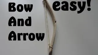 How To Make A Bow And Arrow From A Popsicle Stick. (Full HD)