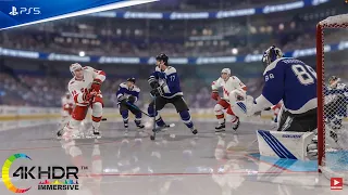 NHL 22 Lightning Strikes! Tampa Bay Lightning vs Carolina Hurricanes 4K Ultra Graphics! PS5 Gameplay