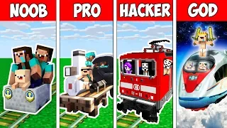 Minecraft NOOB vs PRO vs HACKER vs GOD : FAMILY TRAINS EVOLUTION in Minecraft Animation