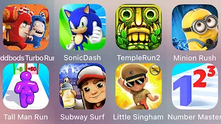 Sonic Dash,Tom Gold Run,Minion Rush,Subway Surf,Tall Man Run,Bowmasters,Number Run,Little Singham