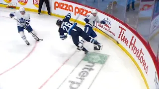 Rasmus Sandin Hit Against Blake Wheeler