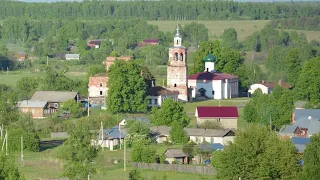 село Воскресенское, Лежневский район. Старые фотографии храма в честь Воскресения Христова