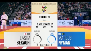 Lasha BEKAURI (GEO) v Marcus NYMAN (SWE) -90KG [European Championships Individuals 2023]