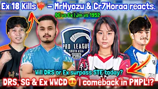 EX DOMINATION IN PMPL❤️‍🔥- MrHyozu & Cr7 Horaa Reacts | DRS, SG & Ex Comeback | 1952 vs JM- Wiffeyy