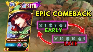 MIYA IMPOSSIBLE EPIC COMEBACK (INTENSE COMEBACK GAMEPLAY MLBB)