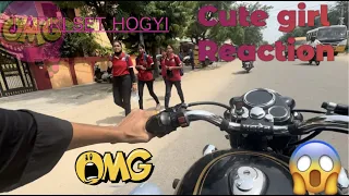 Cute Girl Epic Reaction😍 ||public reaction on sound of bullet😱||