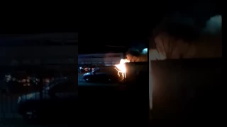 Автомобиль взорвался ночью на Салтовке